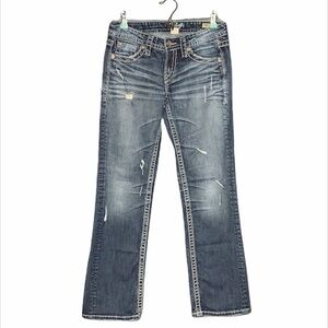 Silver Lola 17" Straight Jeans‎